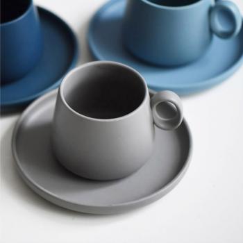 Lovely Matt Finish Cups&Saucers with Assorted Colors at Low MOQ Custom Service