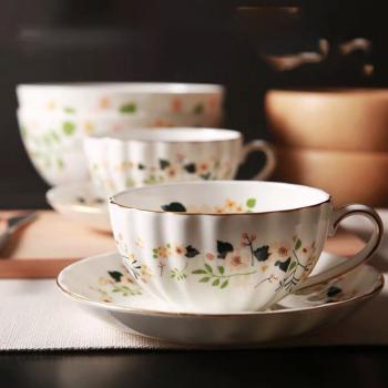 Porcelain Cappuccino Cups with Saucers for Specialty Coffee Drinks, Latte, Cafe Mocha and Tea 