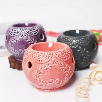 Ceramic Essential Oil Warmer Diffuser Aroma Candle Warmers Porcelain Decoration for Bedroom