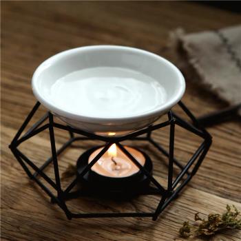 Diamond Shape Ceramic Oil Burner Candle Holders Aromatherapy Essential Oil Diffuser Tea Light Burner