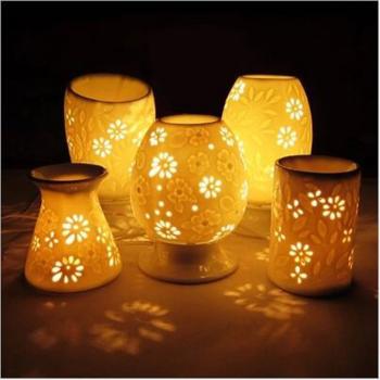 Electric Oil Burner Ceramic Wax Warmer  Decorative Lamp for Gifts Home Decoration