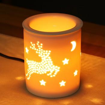 Ceramic Candle Warmer Electric Wax Melter and Scent Diffuser For Christmas