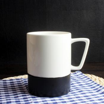 Two Tone Glazed Ceramic Mugs for Coffee and Tea