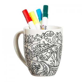 Ceramic Porcelain Coloring Mugs
