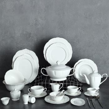 High Quality Hotel White Porcelain Tableware Wholesale