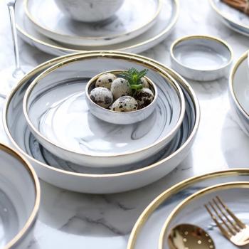 Golden Marble Dinnerware Set