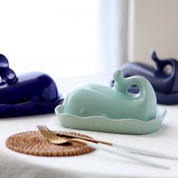 Cute Whale Butter Dish with Lid